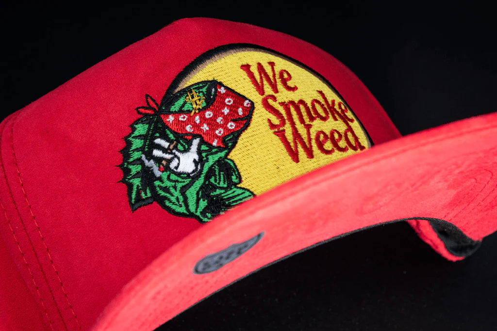 We Smoke Weed Red Gamuza