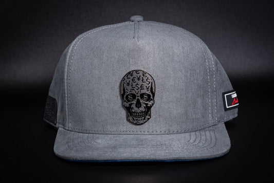 Skull Grey Gamuza Flat