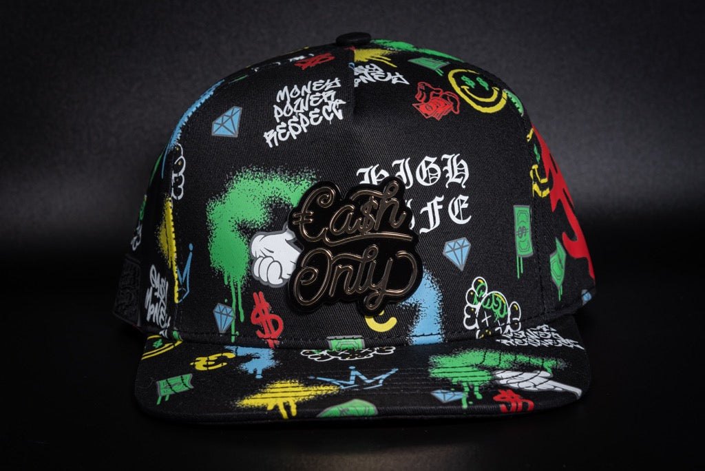 Full Print Black Flat