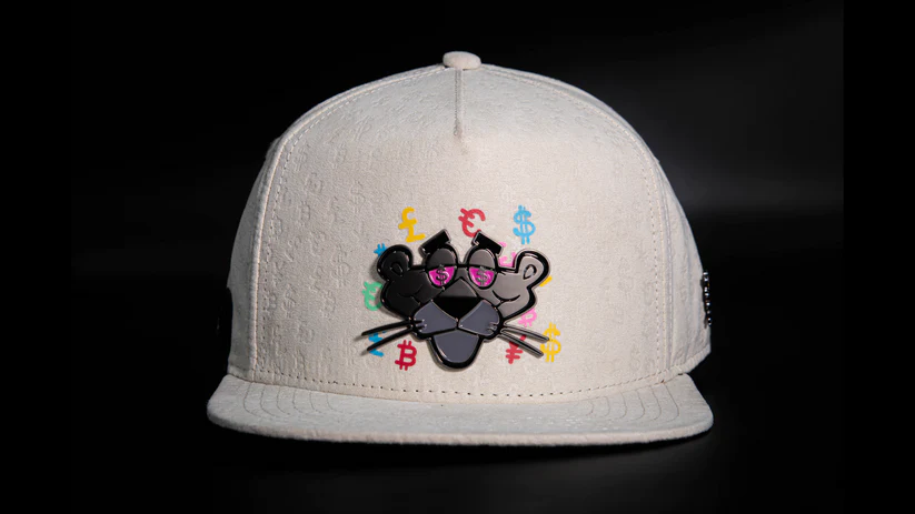 Pantera Negra Full Print Huellas Blancas Curva
