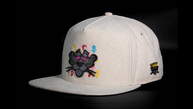 Pantera Negra Full Print Huellas Blancas Curva